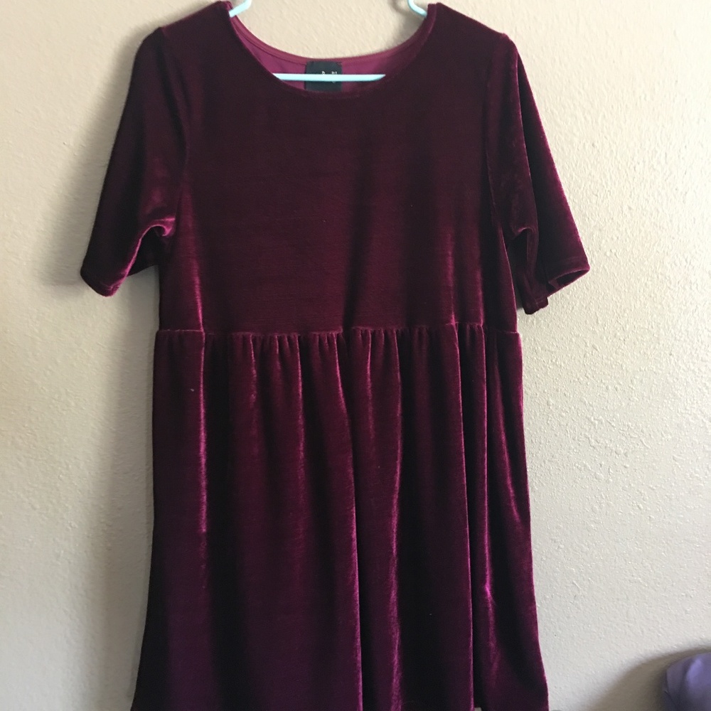Audrey Velvet Babydoll Shift Dress